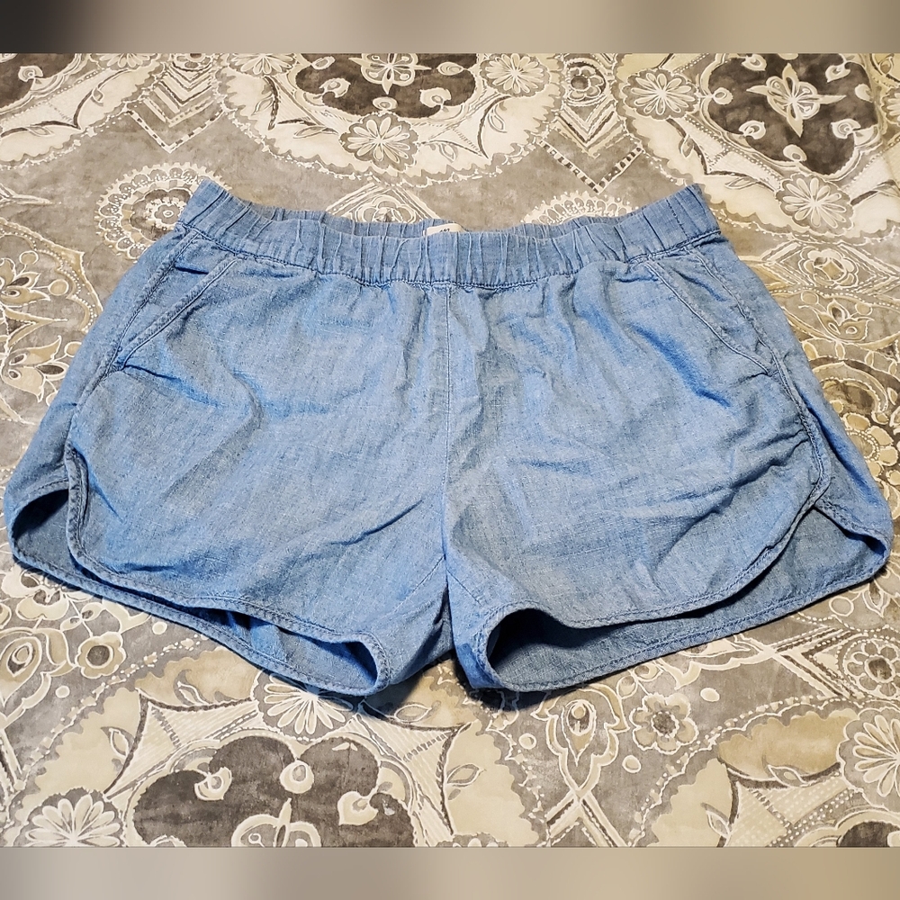💕 Madewell 💕 Chambray Pull-On Edwina Wash Shorts Size S